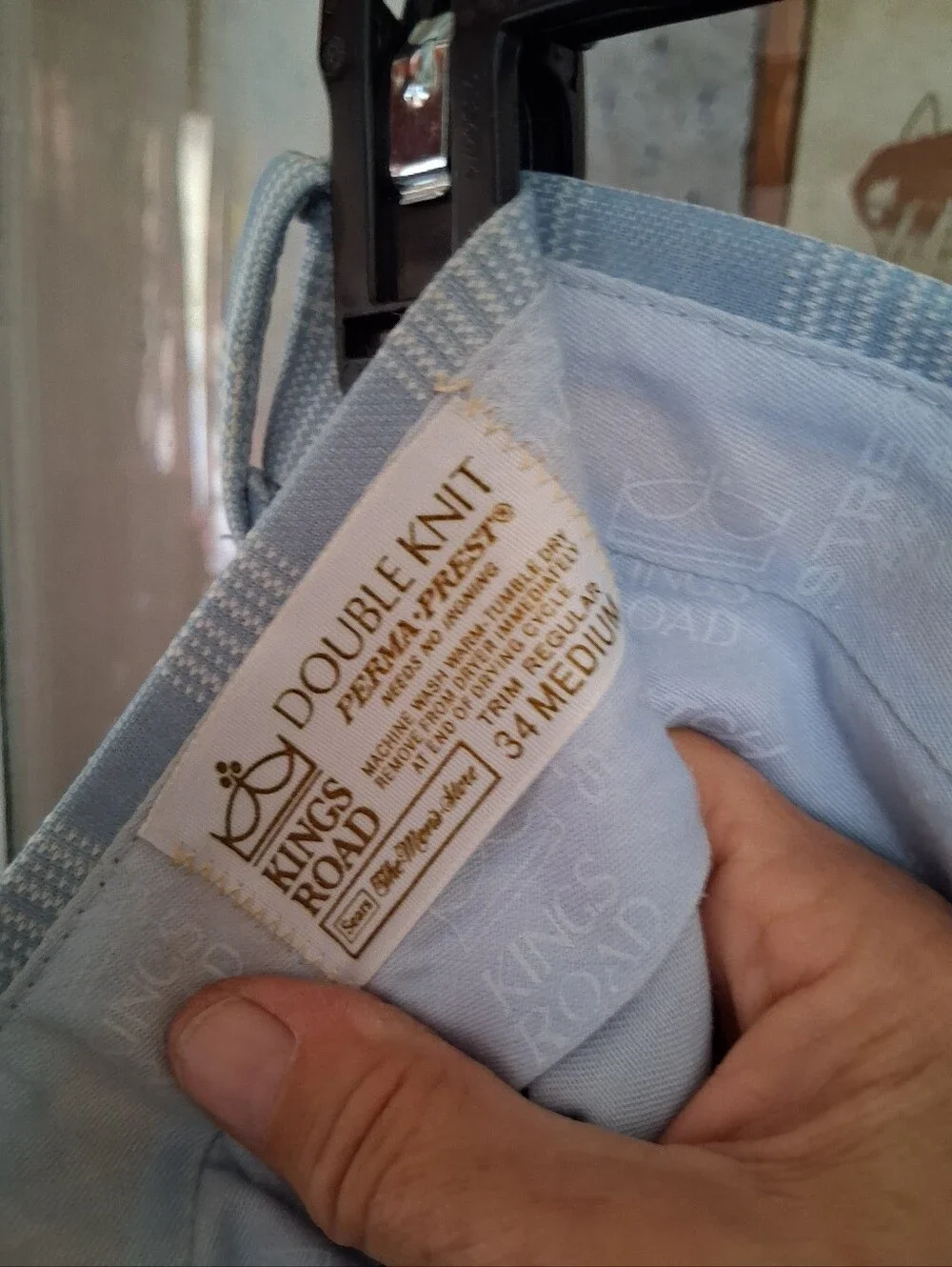 Light Blue Plaid Men’s Dress Pants